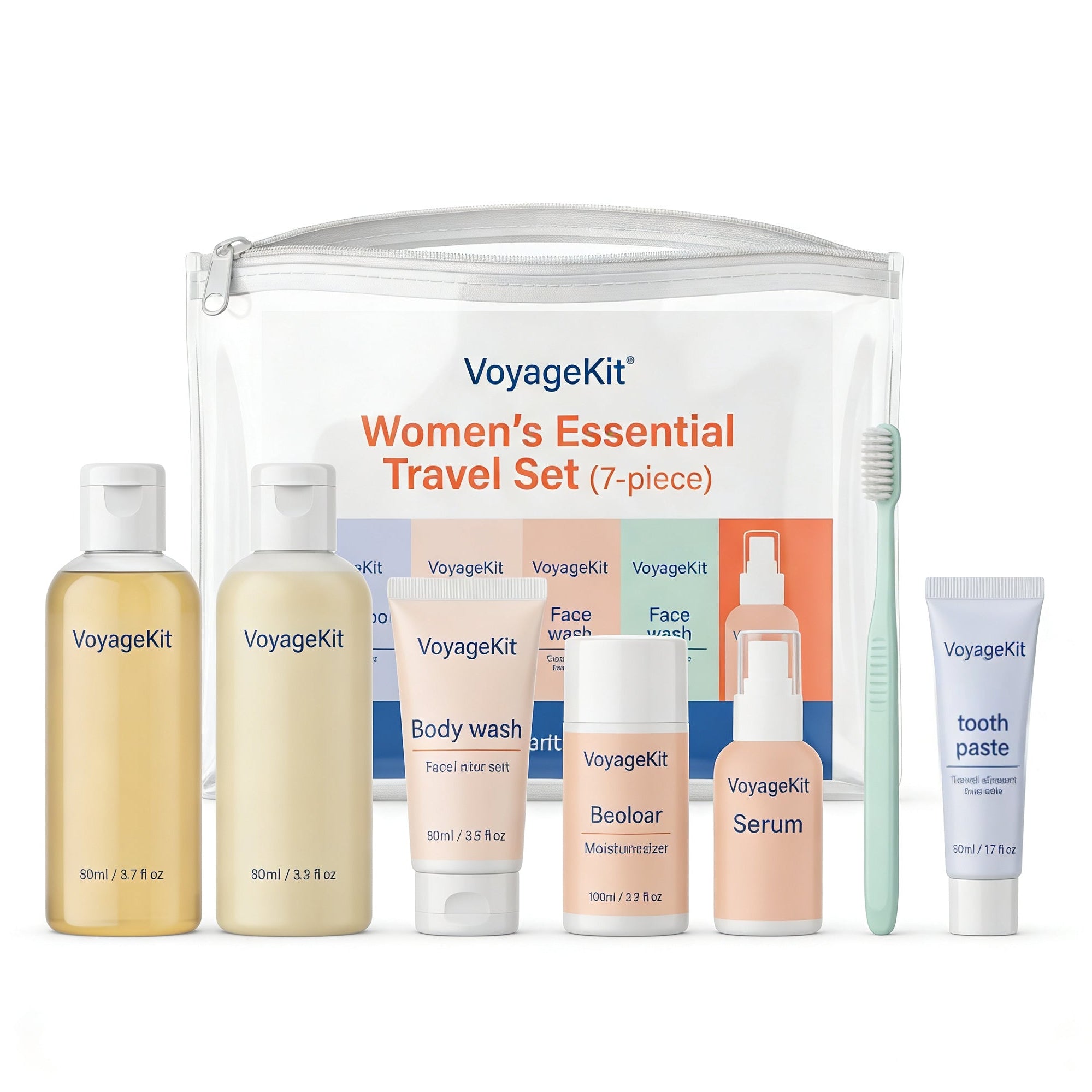 VoyageKit Women's Essential Travel Set (7-piece)