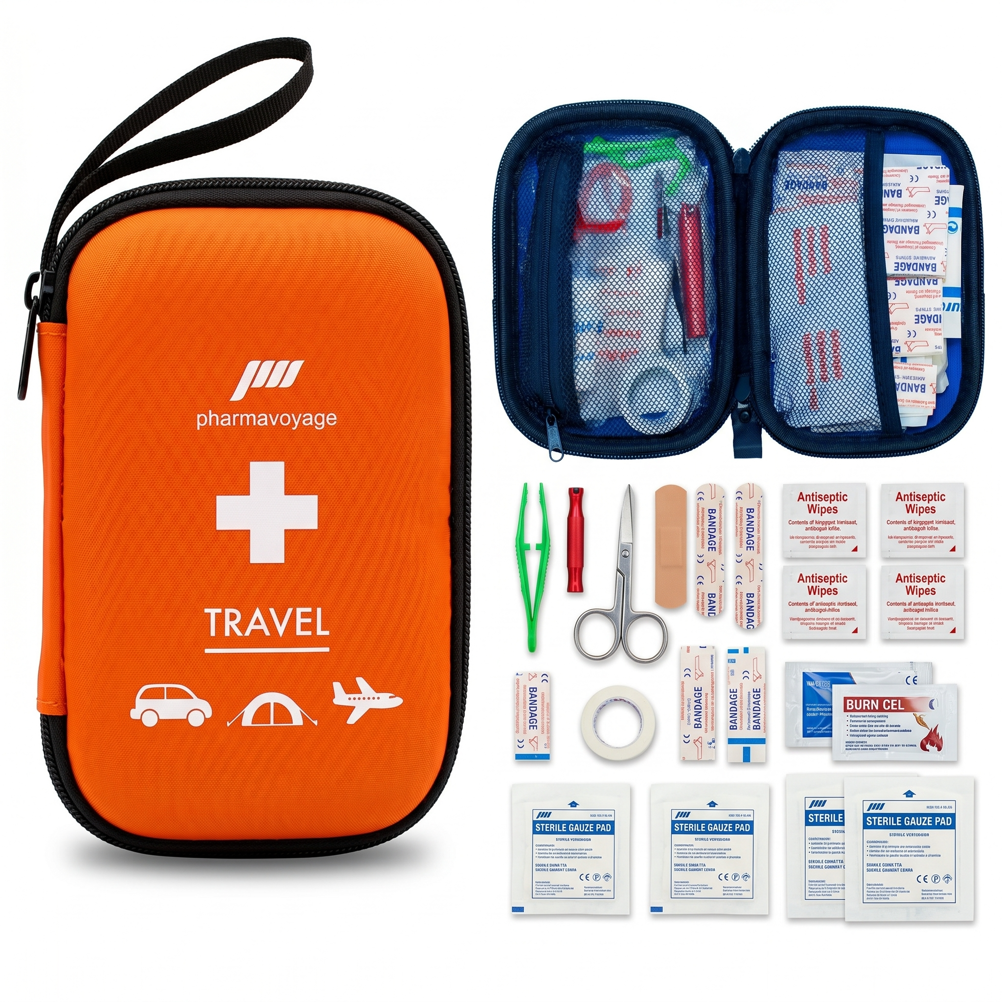 SafeTrip Basic Travel First Aid Kit (20-piece)