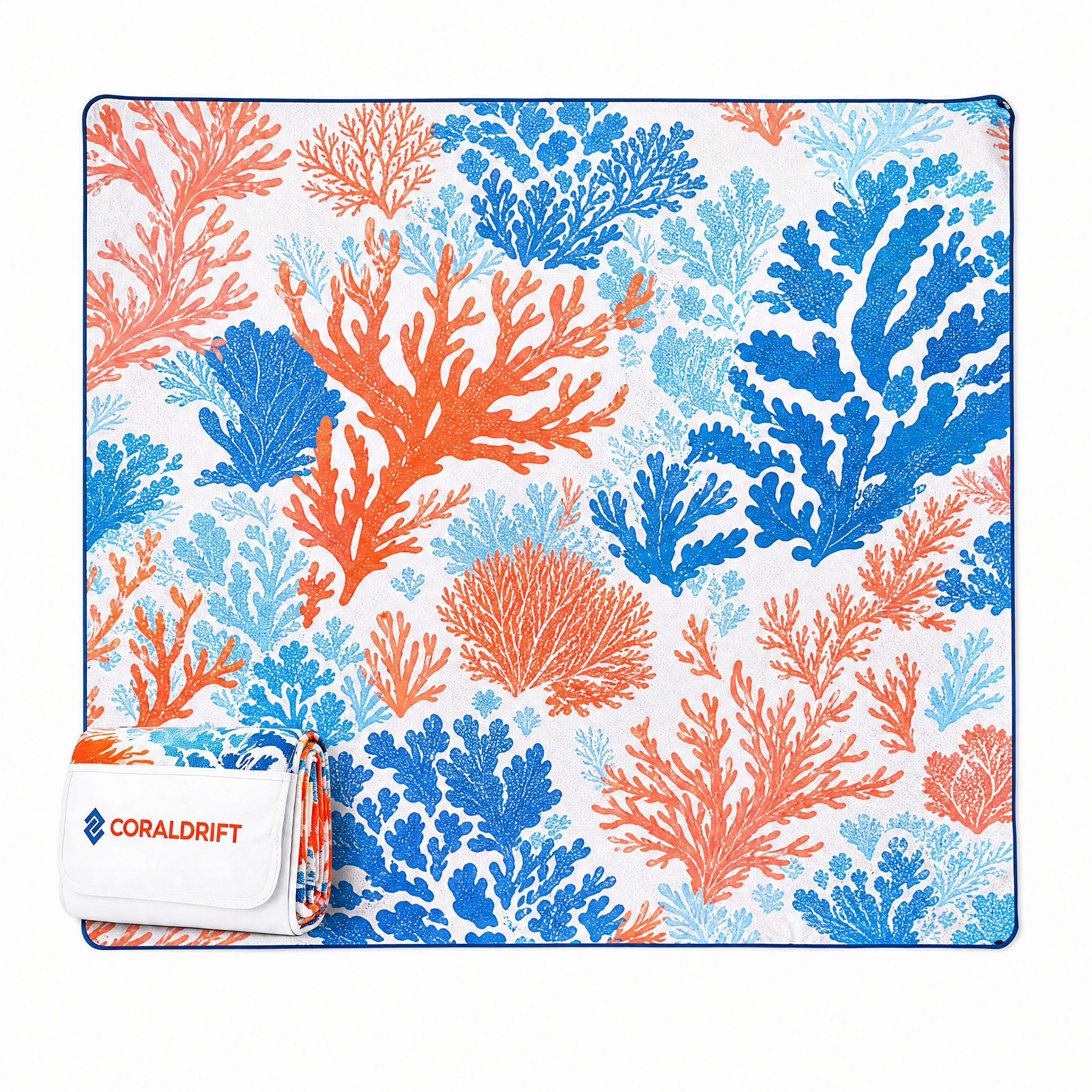 CoralDrift Oversized Beach Blanket